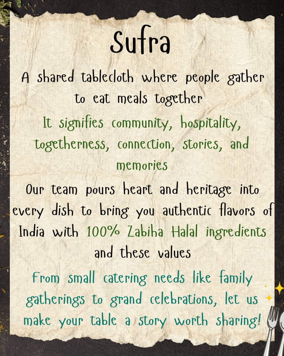 Sufra Kabab catering spread